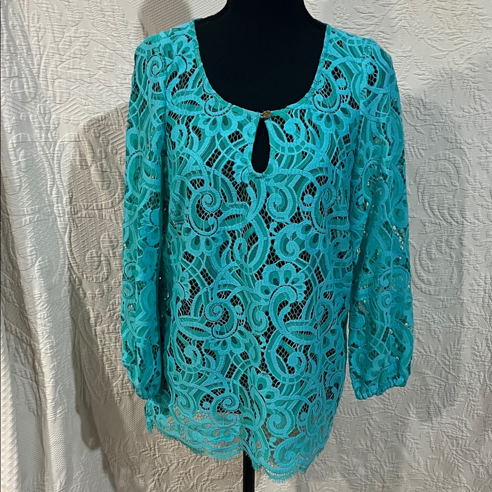 Lilly Pulitzer Poppy Sheer Top,‎ size small